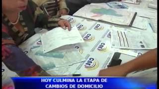 Hoy culmina la etapa de cambios de domicilio