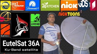 how to set eutelsat 36e/eutelsat 36e dish setting@Mr.techiA