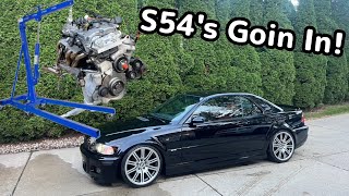 Reviving a Very Broken E46 M3 | Installing the New S54 | First Start!