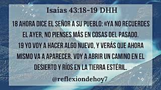 La Reflexión De Hoy 🔥 Isaías 43:18-19