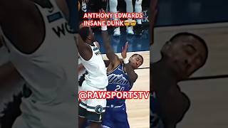 ANTHONY EDWARDS WITH A VICIOUS DUNK OVER JOHN COLLINS 🤯  #nba #dunks #viral #shorts #highlight