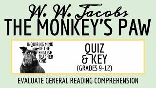 "The Monkey's Paw" by W. W. Jacobs Quiz and Answer Key for High School