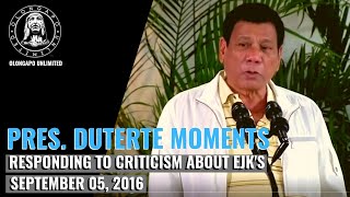 Pres. Duterte Moments - Responding to Obama Criticisms