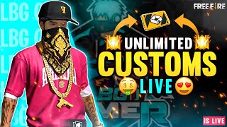 Free Fire Live Telugu | Unlimited custom Rooms Live Telugu | Free fire live || #LBG #Freefire