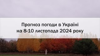 Прогноз погоди в Україні на 8-10 листопада 2024 року