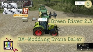 Farming Simulator 2015 (1080p) | Green River 2.3 | Ep.6 | BM-Modding Krone Baler