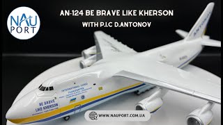 Official license model ANTONOV® An-124  UR-82072 "Kherson" with P.I.C  D.Antonov Scale 1:200