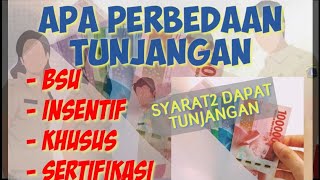 PERBEDAAN TUNJANGAN BSU, INSENTIF, KHUSUS DAN SERTIFIKASI.