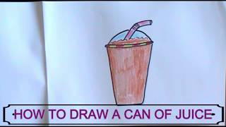 HOW TO DRAW A CAN OF JUICE