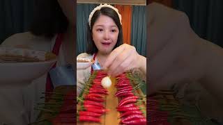 mukbang : Garlic chili eating show - too spicy