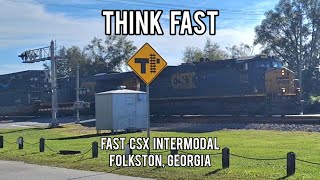 Think Fast, CSX Train Arrives the Moment I Do, Folkston, Georgia - 10-19-2024