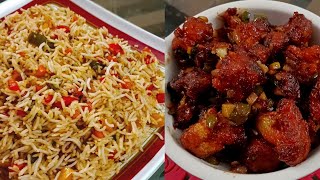 Veg Fried Rice With Gobi Manchurian Recipe | Veg Fried Rice & Gobi Manchurian | #FirstTimeCooking