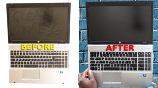 Before and After cleaning of a Laptop