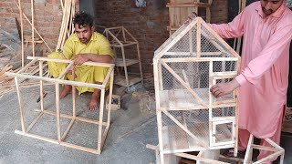 How Two Portion Wooden Cage for Pigeon are made