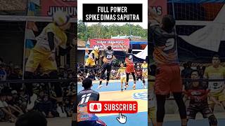 FULL POWER SPIKE DIMAS SAPUTRA #volleyballmatch #shorts #volleyball #volleyballtarkam