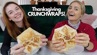 THANKSGIVING CRUNCHWRAP SUPREME! recipe & mukbang