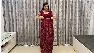 Gujarati style Saree draping/ Seedha Pallu/ How to drape Saree in Gujarati style