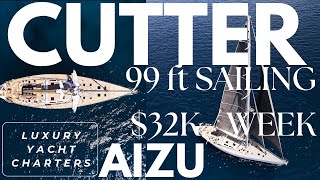 LUXURY Sailing Cutter Aizu. $32k/ WEEK. Sailing Charters in Greece.