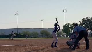 Junior baseball 14u. 3 IP, 5Ks. 4RBIs.