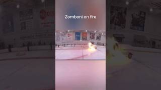 Zamboni that is on fire