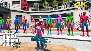 GTA 5 Epic Ragdolls RED SPIDERMAN VS RED MINION VS SPIDERMAN (Euphoria Physics & Funny Fails)E.304