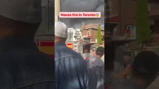 Their garage was on fire but thankfully no one was hurt 🔥 😭‼️⤵️🇨🇦 #canada #toronto #ontario