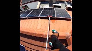 Solar panels cleaned by brush | Diy clean solar panels