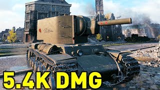 WoT | KV-2 - 5.4K Damage - World of Tanks