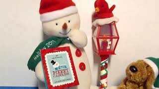 Merry Carolers Trio Bird Dog Snowman