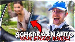 VROUW MAAKT SCHADE AAN ENZO KNOL ZIJN AUTO!