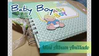 Baby Boy Mini álbum scrapbook anillado