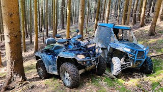 Route with a lot of mud and many obstacles | Can-Am Outlander 800R LTD & Polaris RZR 900