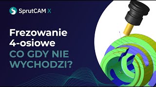 SprutCAM - Frezowanie 4 osiowe - Co gdy nie wychodzi? #cadcam #cnc #cncmachine #cncprograming