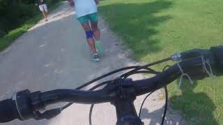 Biking on lake Minnetonka LRT Trail from Minnetonka Middle School East to Excelsior