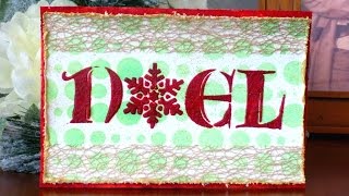 Christmas card with Dimensional paints