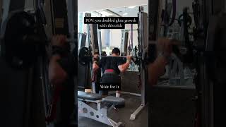 How to do a drop set on smith machine Bulgarian split squats #glutesworkout #splitsquats