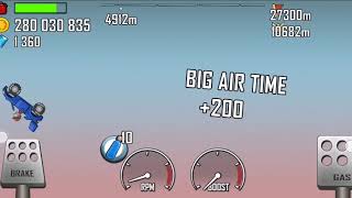 Hill climb racing (gameplay by friend) - 10743m on highway