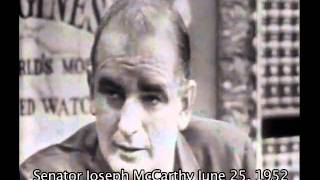 Joe McCarthy 1952 "I'll Get About As Many Democratic Votes As Any Other Candidate"