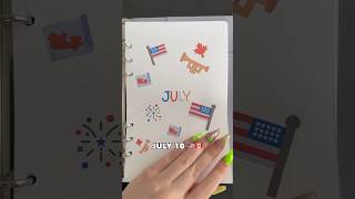 Come fill my monthly journal with me for July 10! 🇺🇸🇨🇦 #bulletjournal