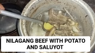 COOKING NILAGANG BEEF WITH POTATO AND SALUYOT