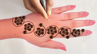 jewellery style beautiful back hand mehndi design | back side easy mehndi design | Mehndi designs