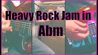 Jam Backing Track – Heavy Rock Jam in Ab Minor – Blues Scale | Play-along