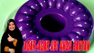 Agar Agar Ubi Ungu Santan (Menyehatkan dan Enak Banget)