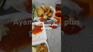 nasi ayam geprek/ makan malam