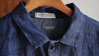 【Experience CONFECT Clothes】10oz.リネンデニムワークシャツ