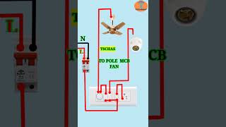 To pole MCB & fan regulator & 1 Honda 1 socket wiring connection diagram #shorts #wiring #electrical