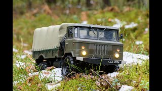 GAZ 66 (ГАЗ 66) driving in the forest - RC scale truck [Cross RC GC4] part 2