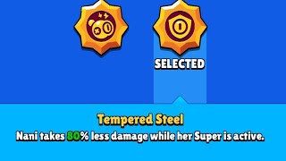 Nani 2nd Star Power Tempered Steel Gameplay Brawl Stars