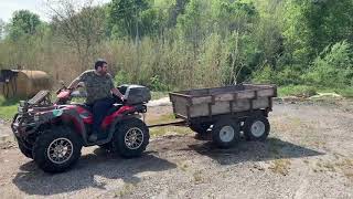 Quad Kawasaki brute force 750 rimorchio ribaltabile idraulico atv with idraulic