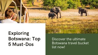 The Top 5 Must Dos In Botswana